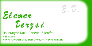 elemer derzsi business card